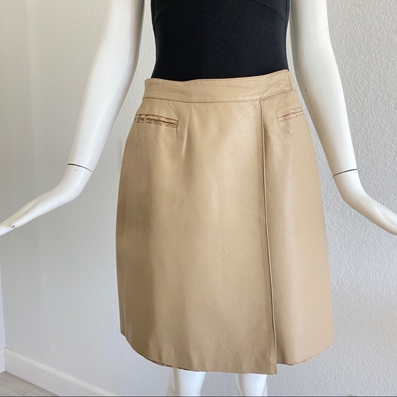 fendi zucca reversible leather wrap skirt - Picture 4 of 10